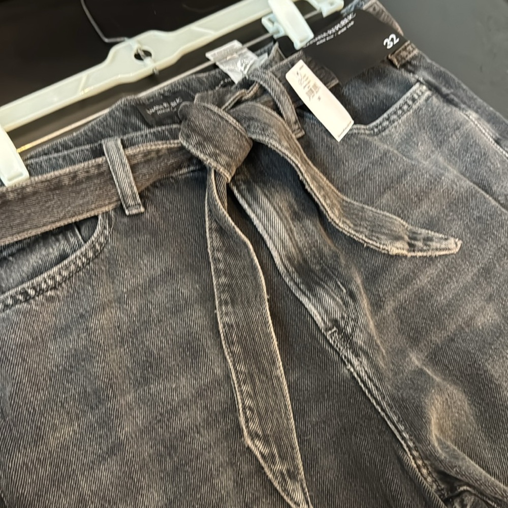 NWT high-rise wide leg Banana Republic black jeans